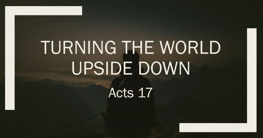 Turning the world upside down